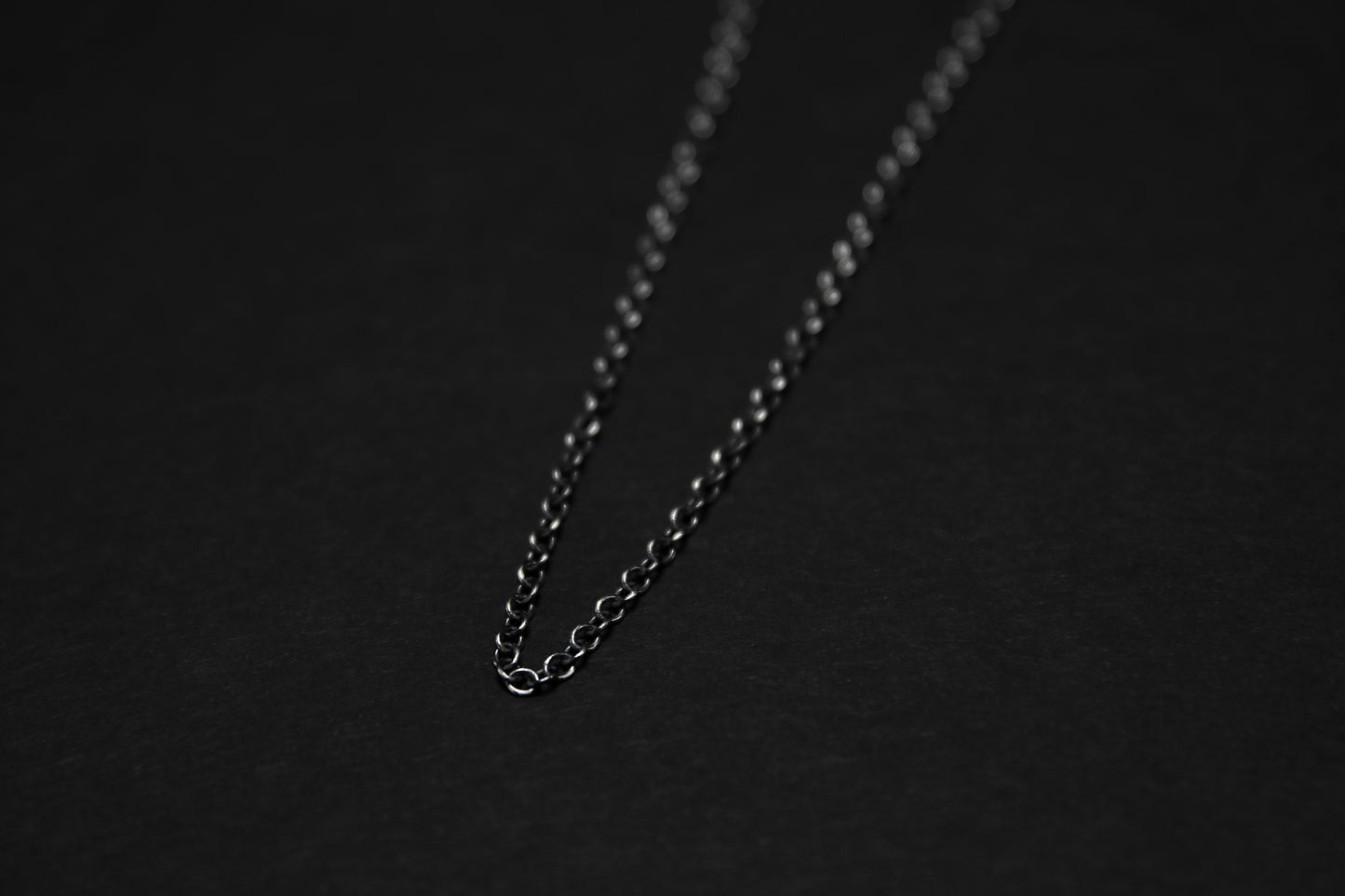 Oxidised Sterling Silver Trace Necklace Chain