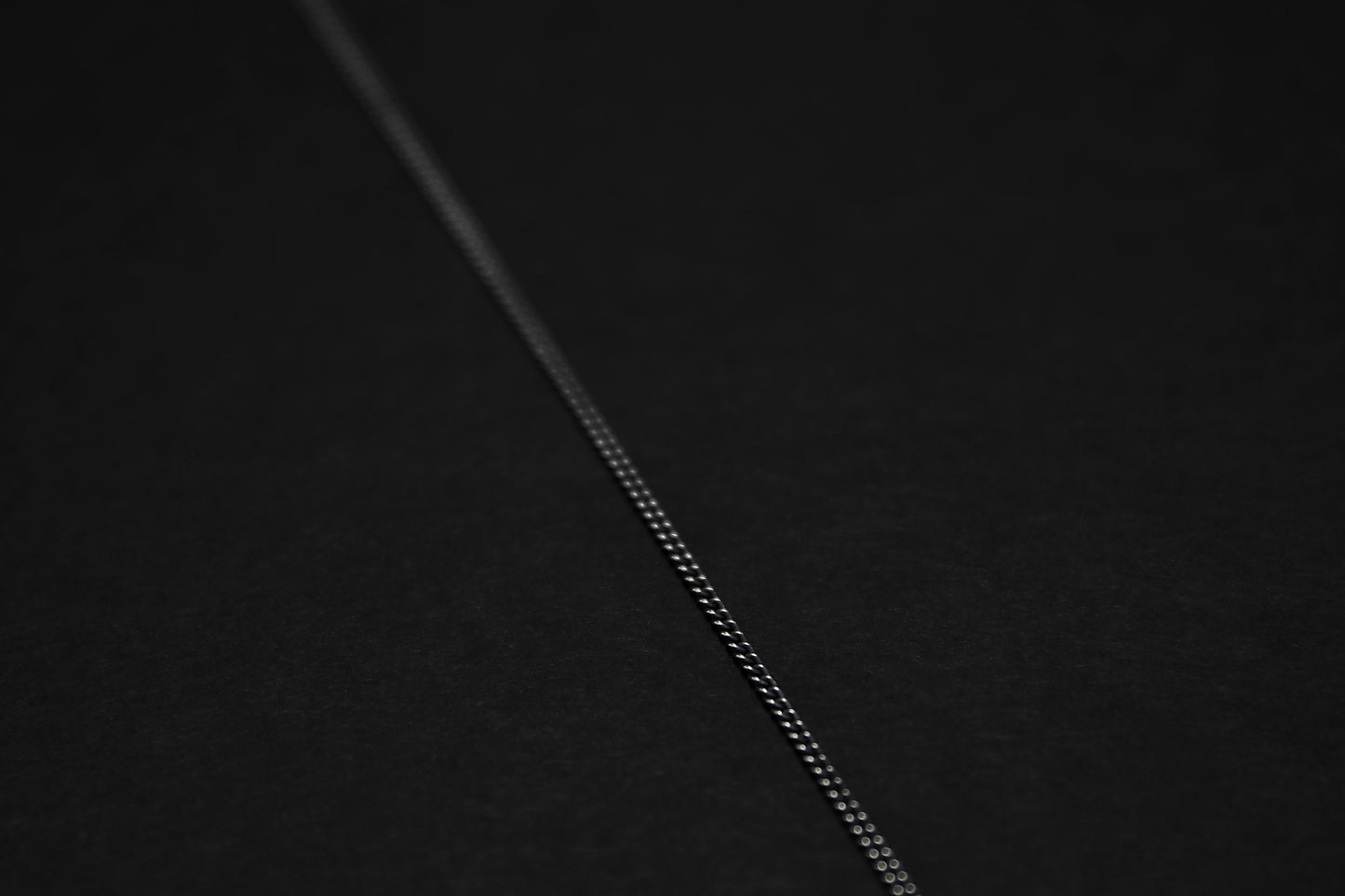 Oxidised Sterling Silver Curb Necklace Chain