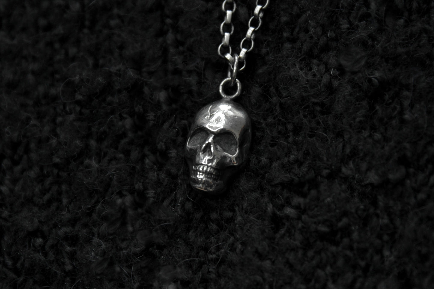 The Burial Ground Silver Skull Pendant