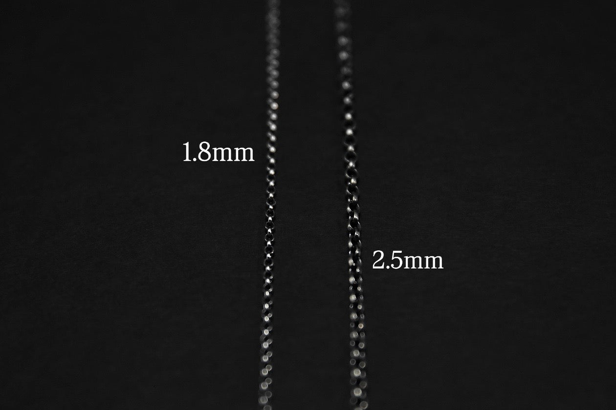 Oxidised Sterling Silver Belcher Necklace Chain