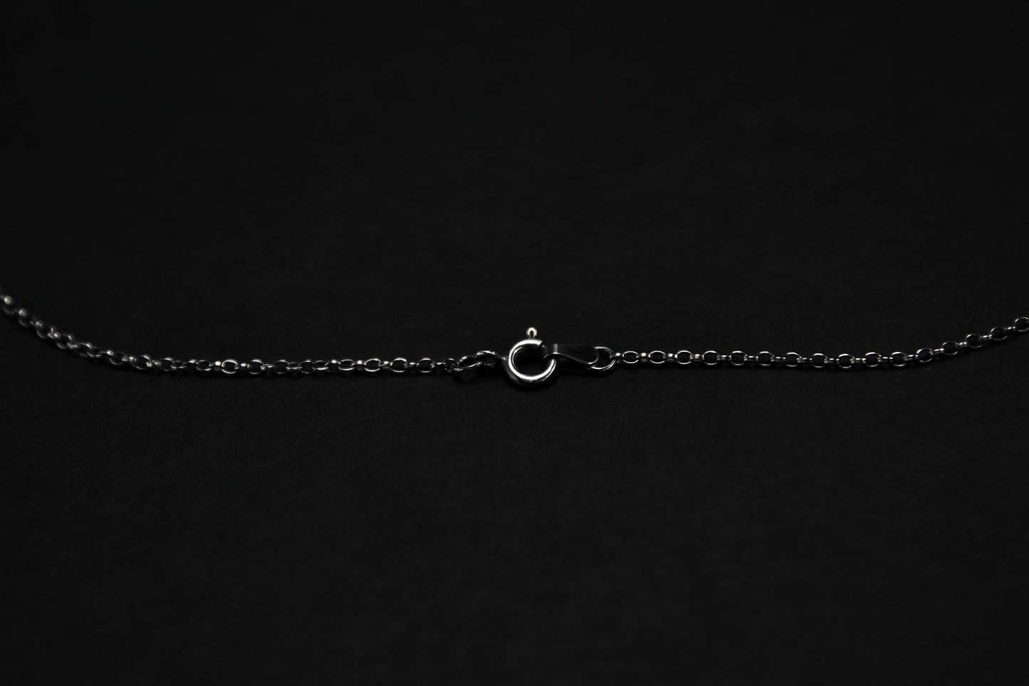 Oxidised Sterling Silver Belcher Necklace Chain