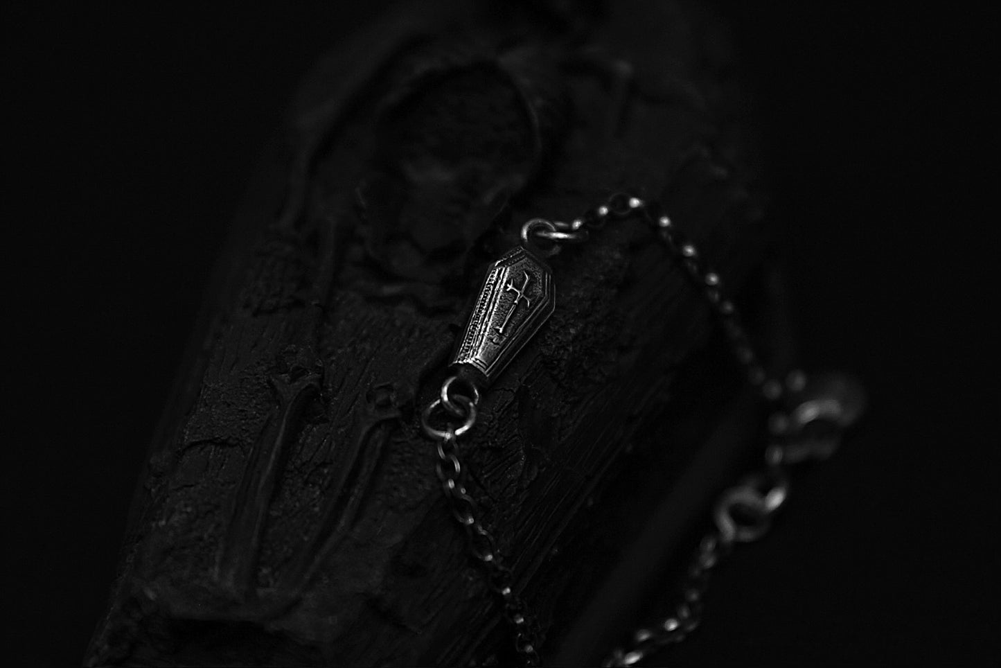 Sterling Silver Nosferatu Casket Bracelet