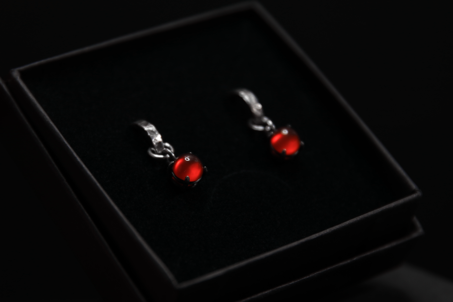 Carnelian Sterling Silver Earrings