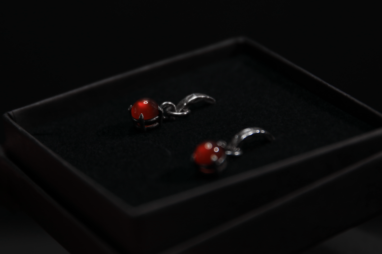 Carnelian Sterling Silver Earrings