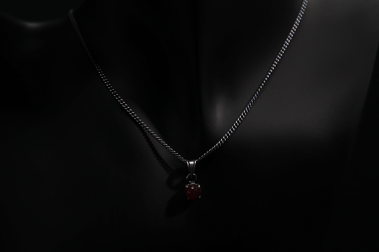 Carnelian Sterling Silver Pendant
