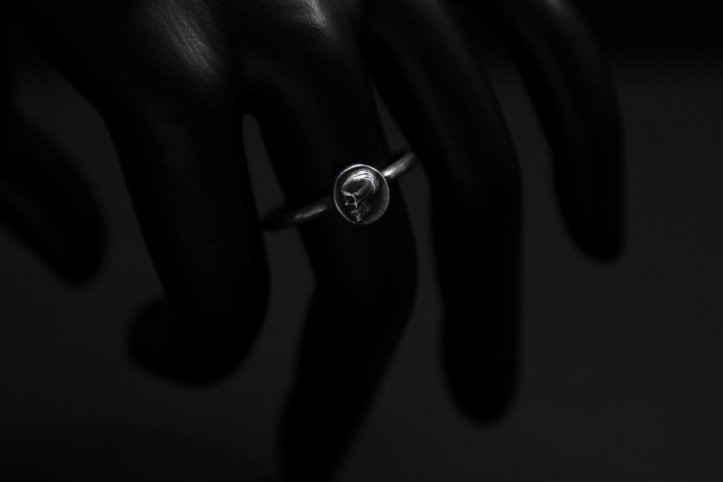 Sterling Silver Memento Mori Skull Ring