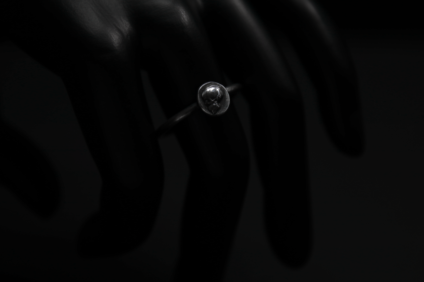 Sterling Silver Memento Mori Skull Ring