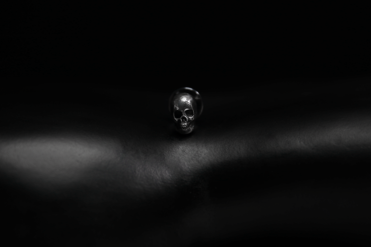Silver Skull Pin Badge