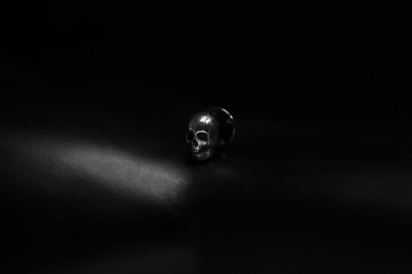 Silver Skull Pin Badge