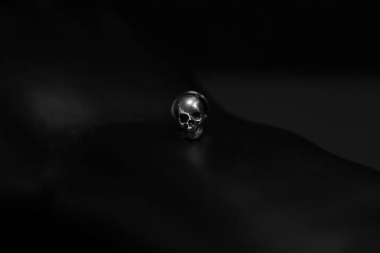 Silver Skull Pin Badge