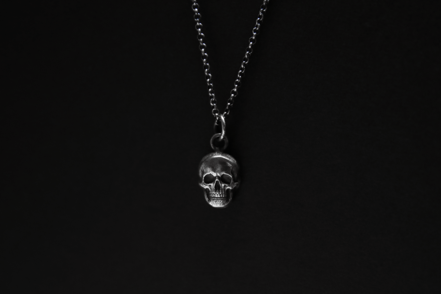 Sterling Silver Ossuary Skull Pendant