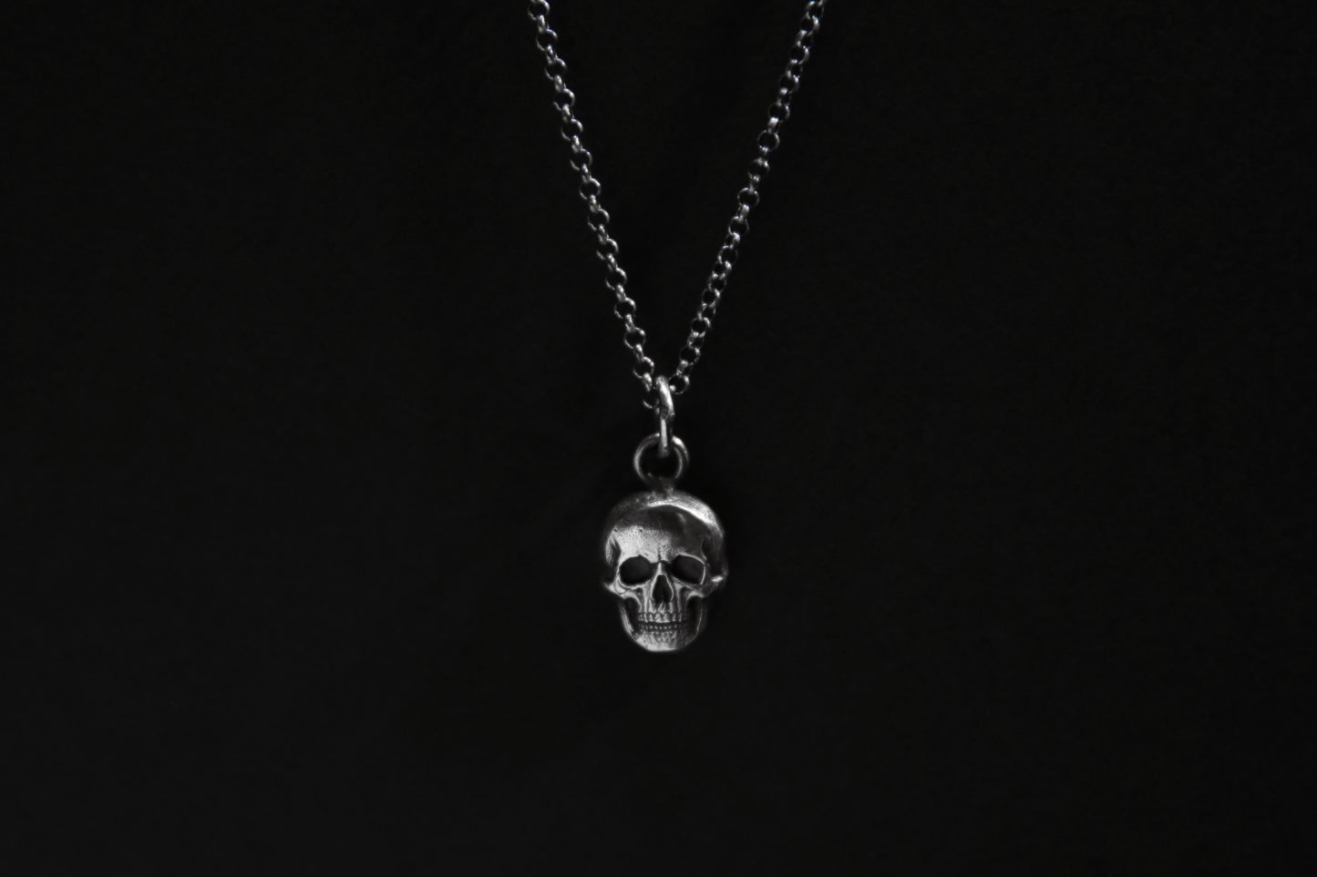 Sterling Silver Ossuary Skull Pendant