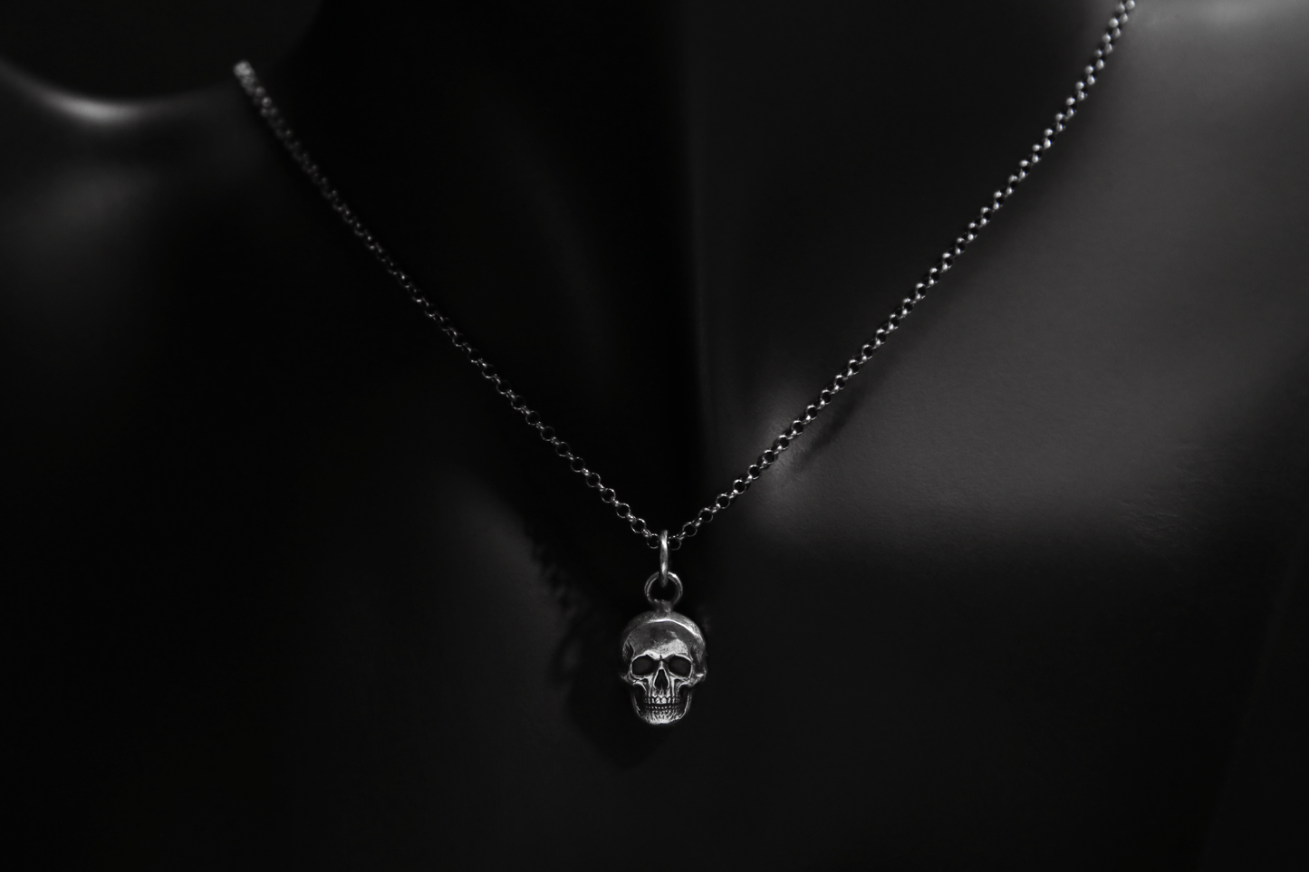 Sterling Silver Ossuary Skull Pendant