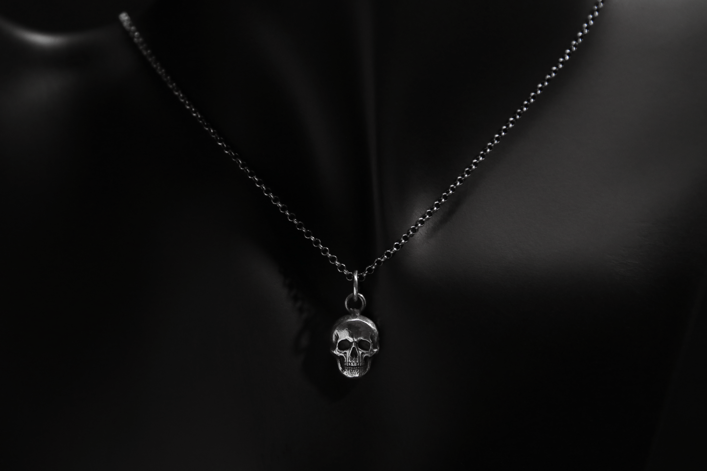 Sterling Silver Ossuary Skull Pendant