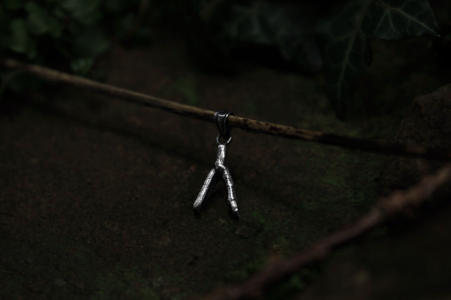 Wish Bone Twig Pendant