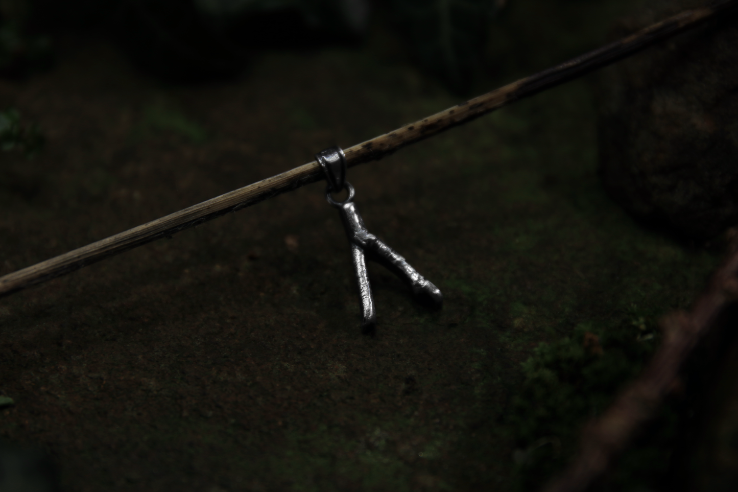 Wish Bone Twig Pendant