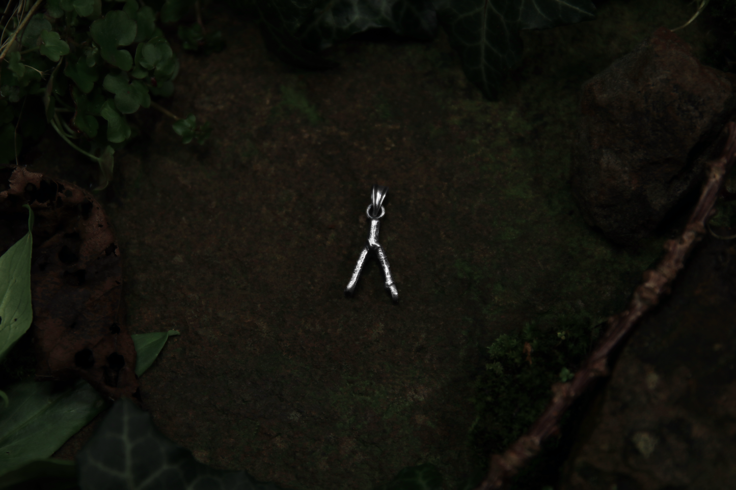 Wish Bone Twig Pendant