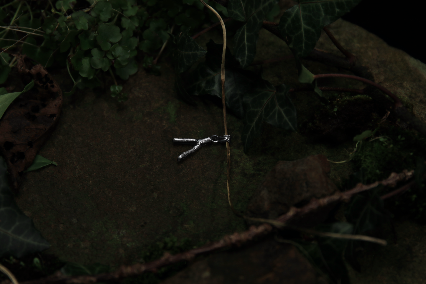 Wish Bone Twig Pendant