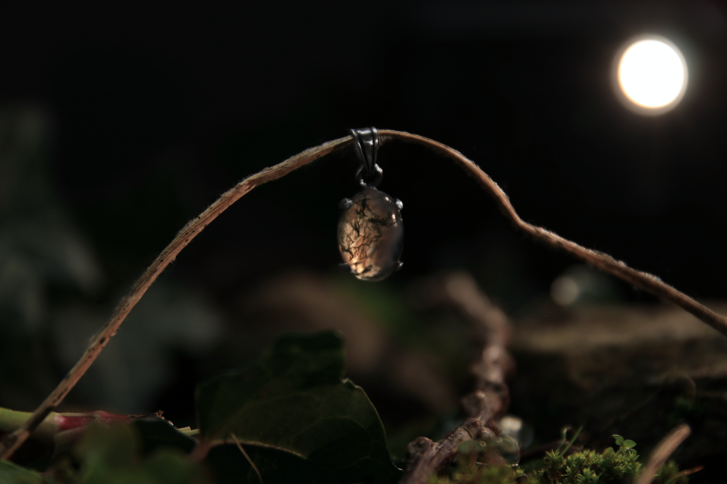 Agate Moss Pendant