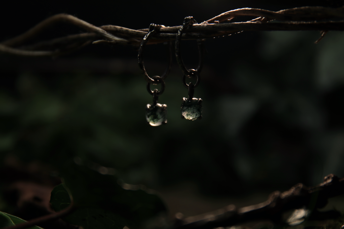 Agate Moss Earrings