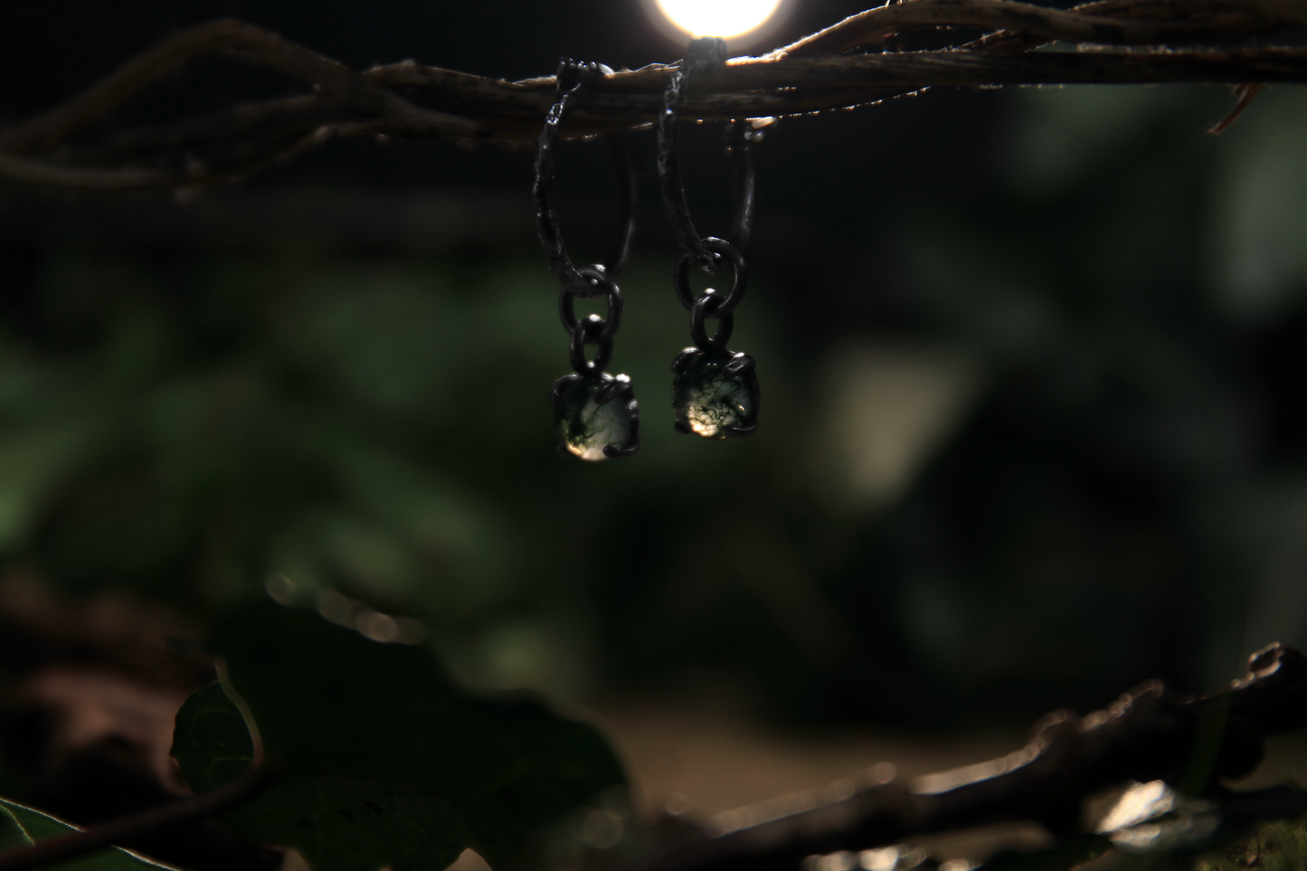 Agate Moss Earrings