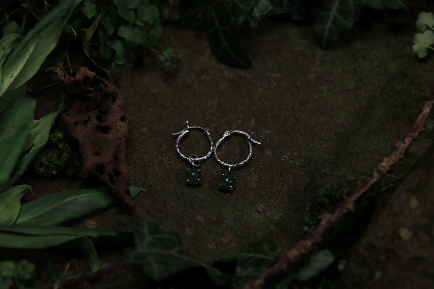 Agate Moss Earrings