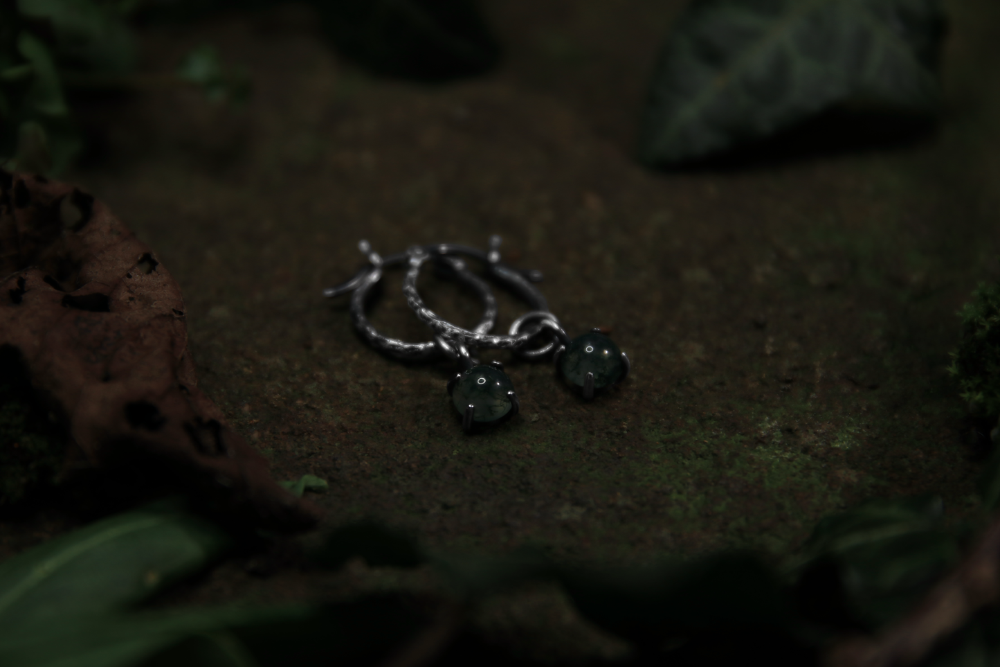 Agate Moss Earrings