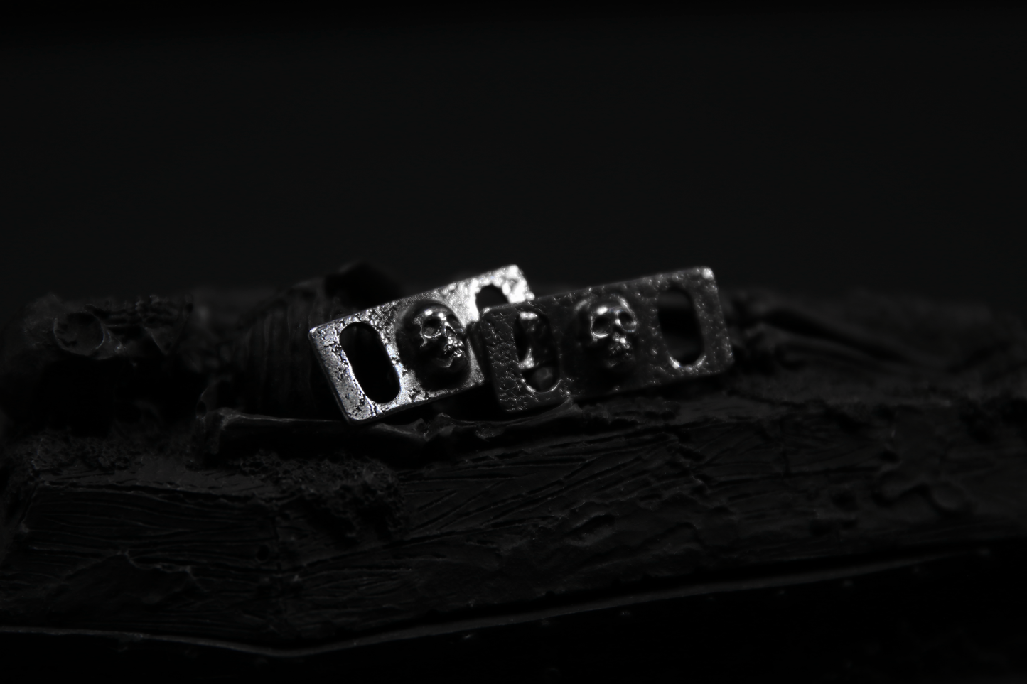 Silver Skull Shoe Lace Buckles