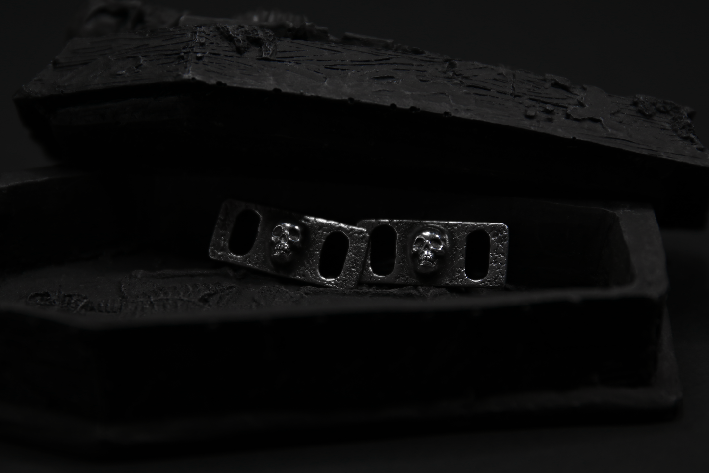 Silver Skull Shoe Lace Buckles