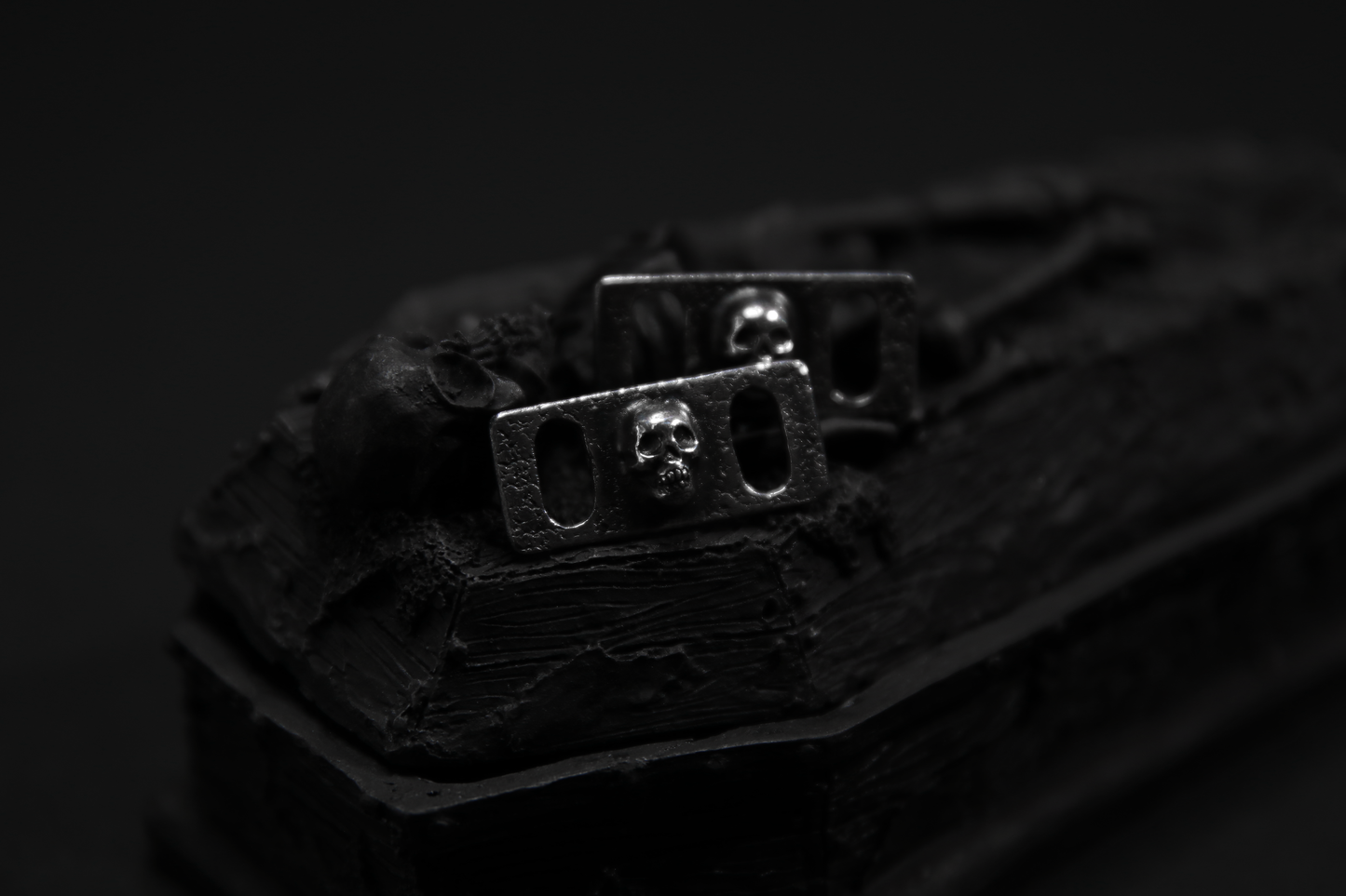 Silver Skull Shoe Lace Buckles