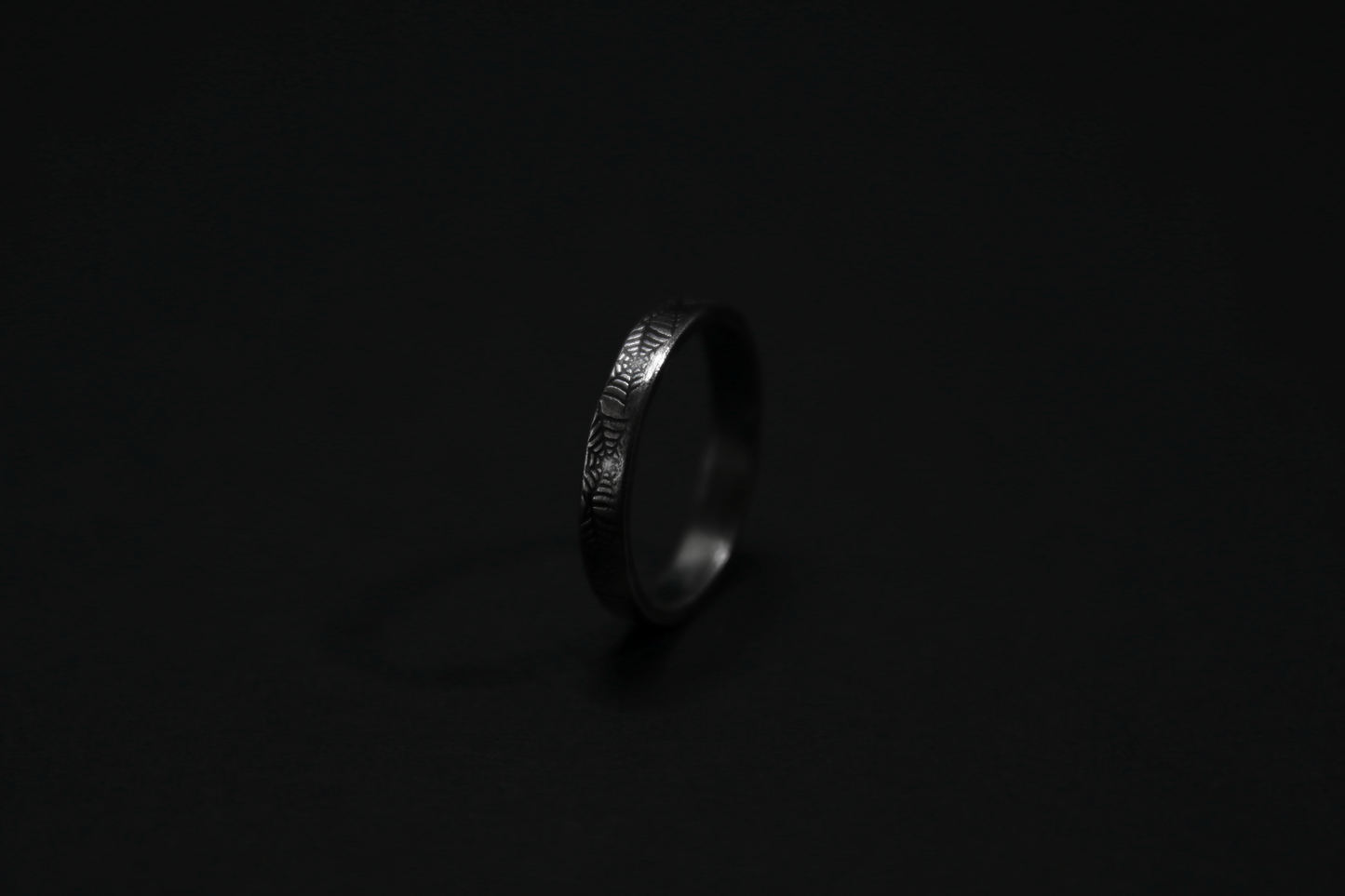 Sterling Silver Cobweb Texture Ring