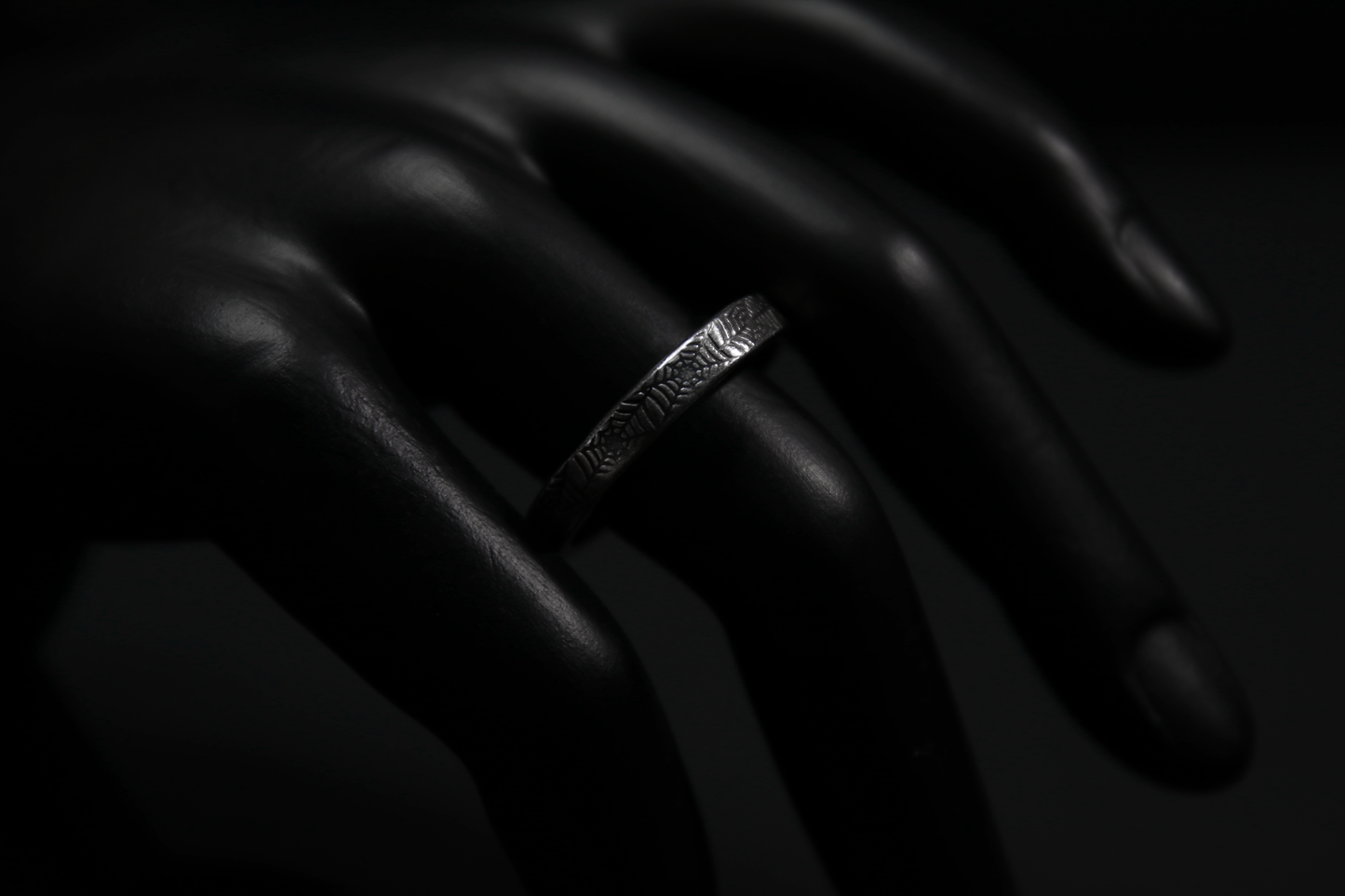 Sterling Silver Cobweb Texture Ring