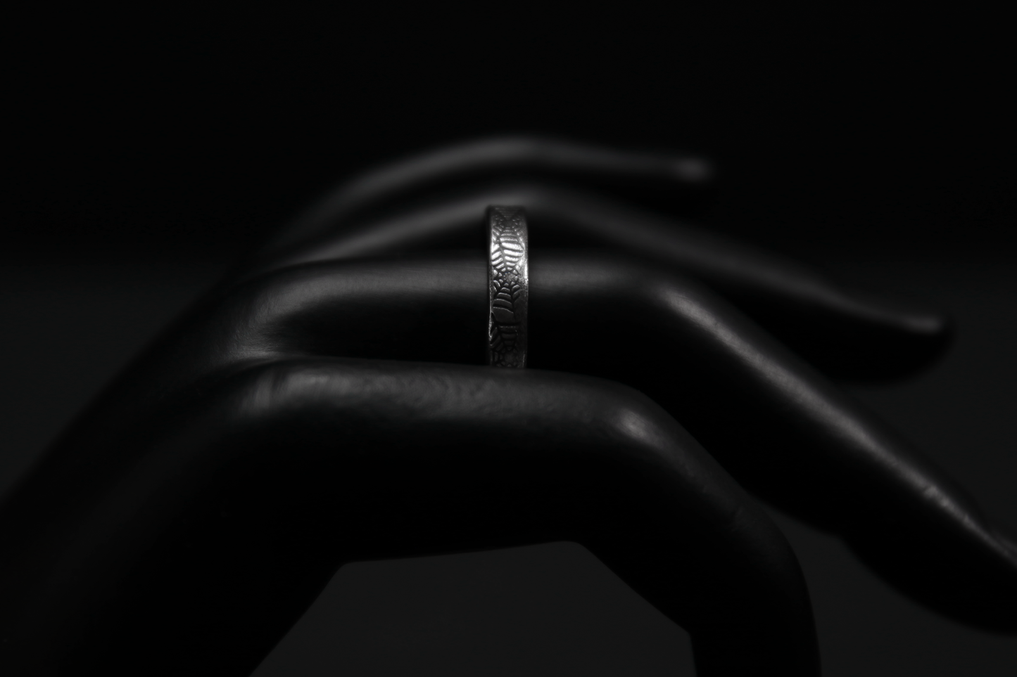 Sterling Silver Cobweb Texture Ring
