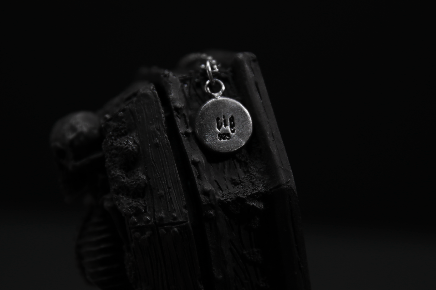 Sterling Silver Memento Mori Skull Pendant