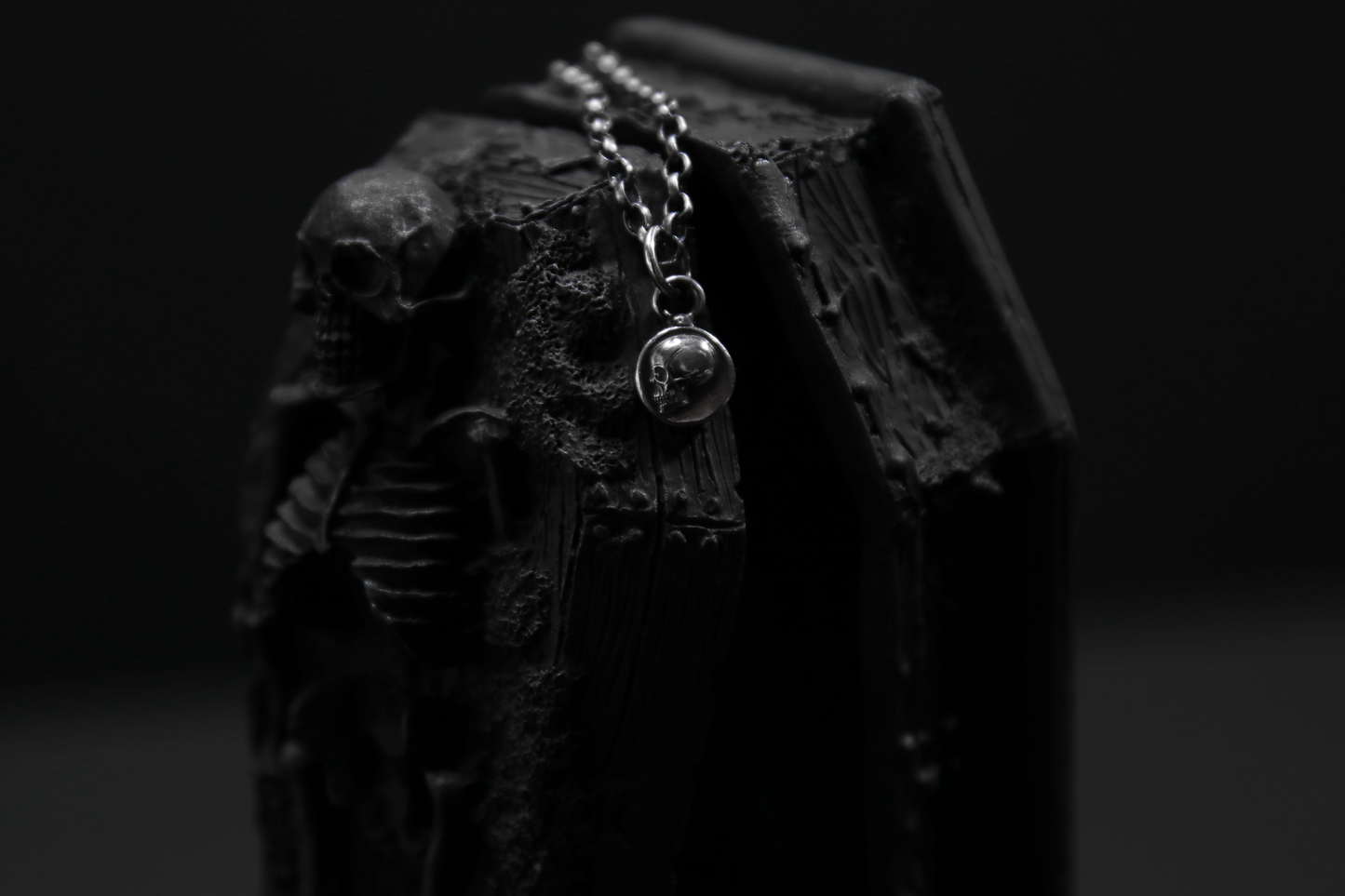 Tiny Sterling Silver ‘Til Death’ Memento Mori Skull Pendant Bundle • Relationship & Friendship Pendants