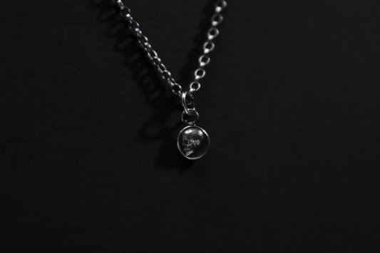 Tiny Sterling Silver Memento Mori Skull Pendant