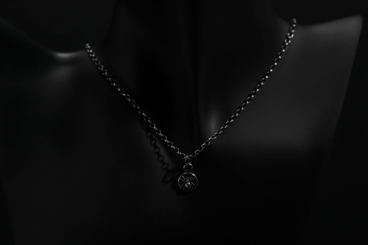 Tiny Sterling Silver Spider Pendant