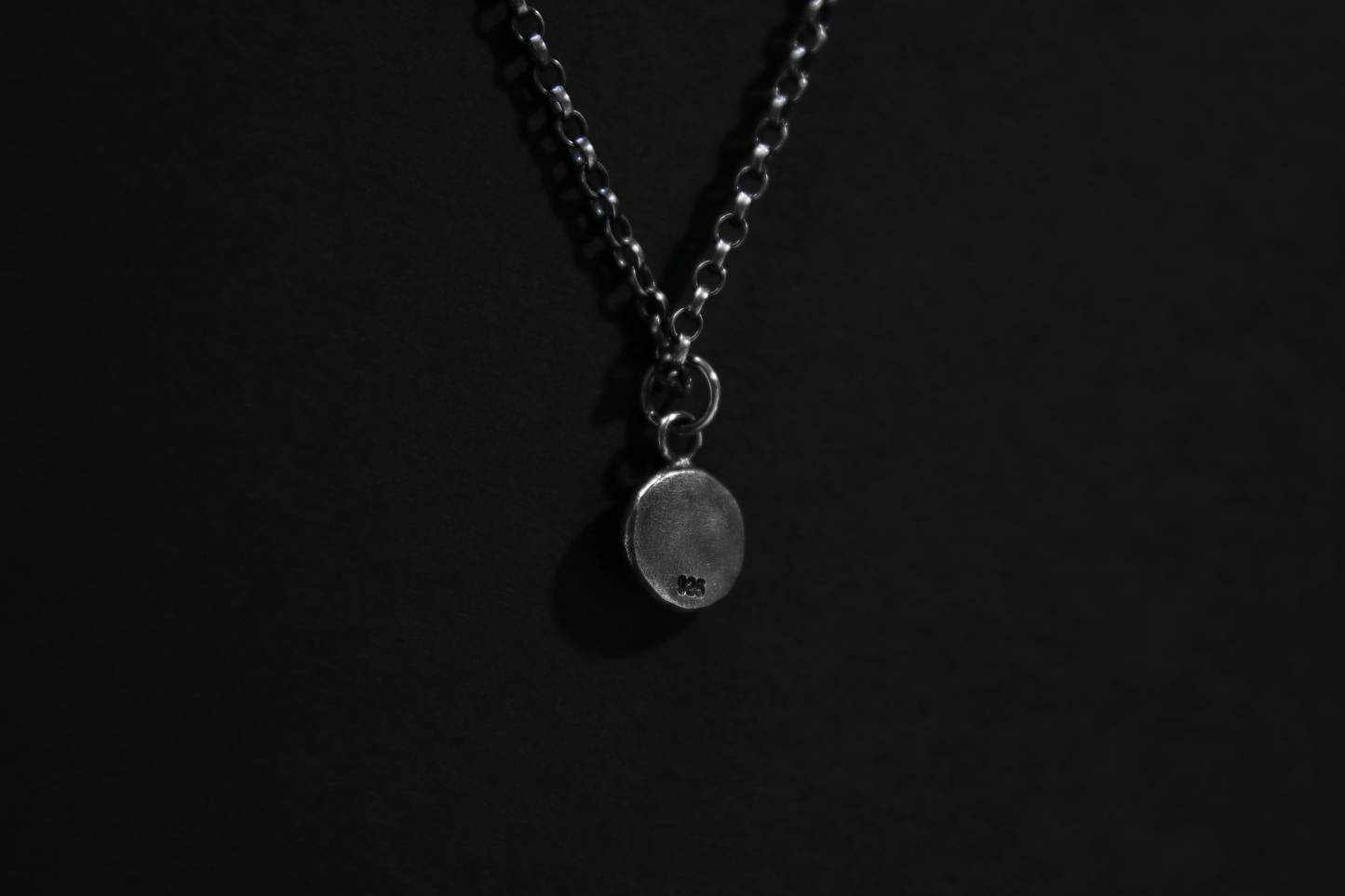 Sterling Silver Custom Initials Pendant • Gothic Font • Typewriter Font •