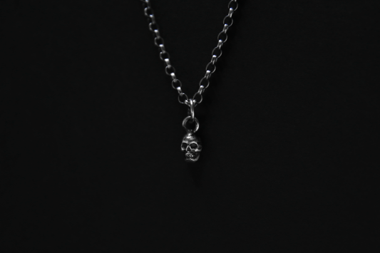Tiny Silver Skull Pendant