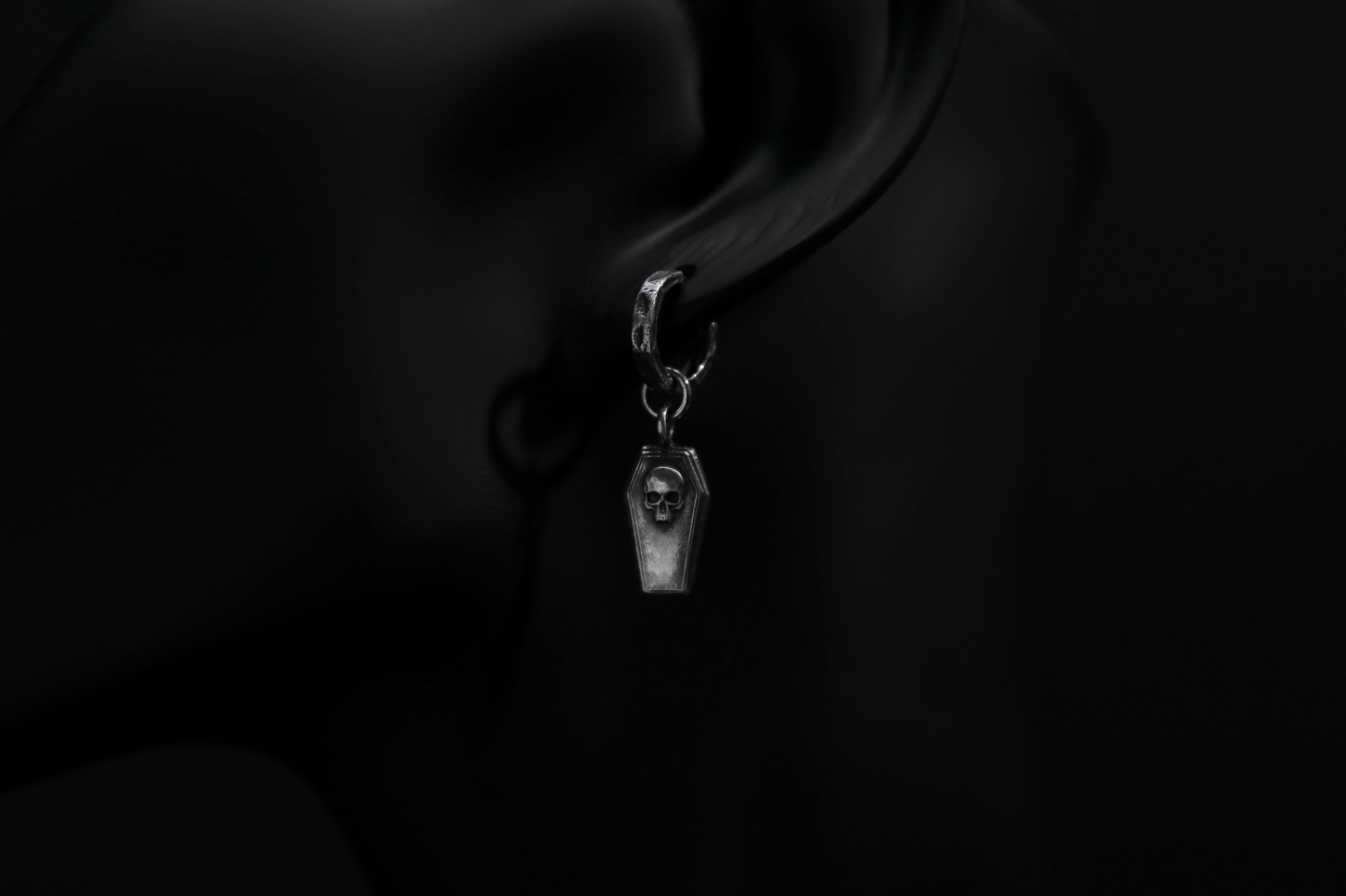 Sterling Silver Casket Earrings