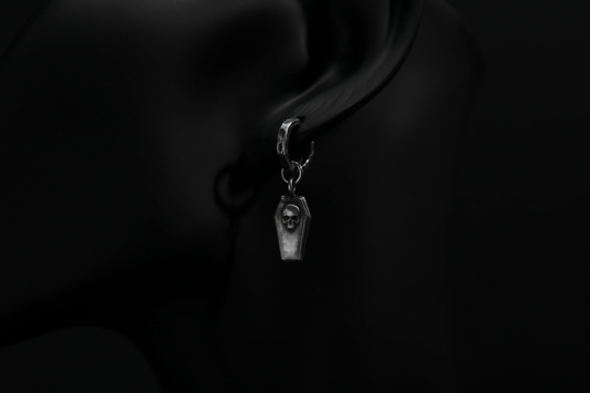 Sterling Silver Casket Earrings