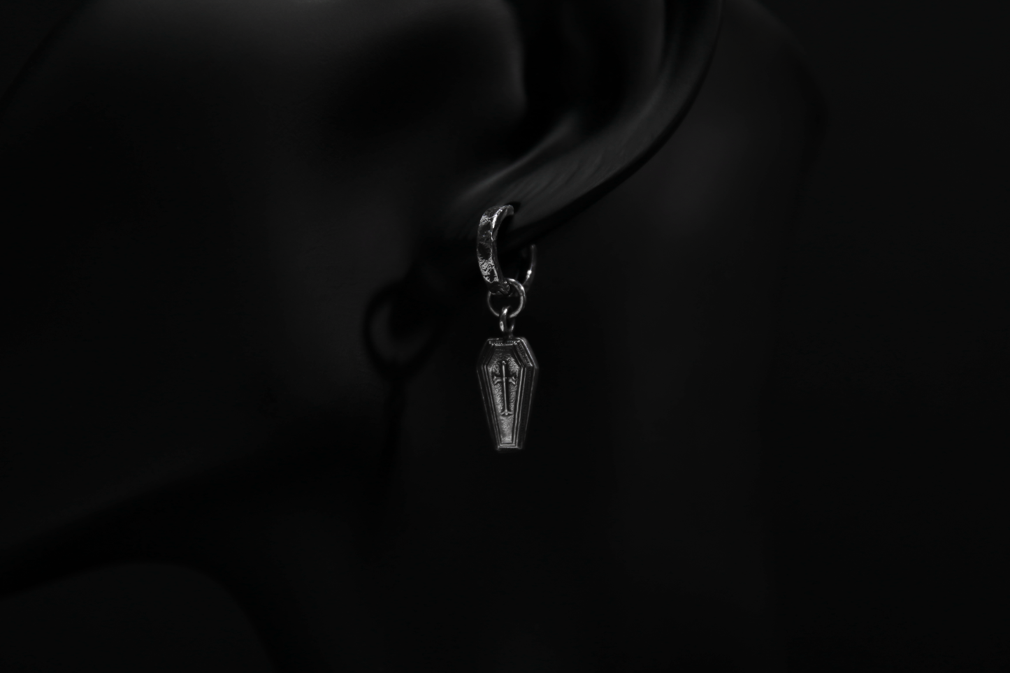 Sterling Silver Casket Earrings