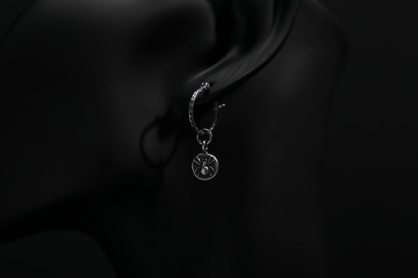 Sterling Silver Spider Earrings