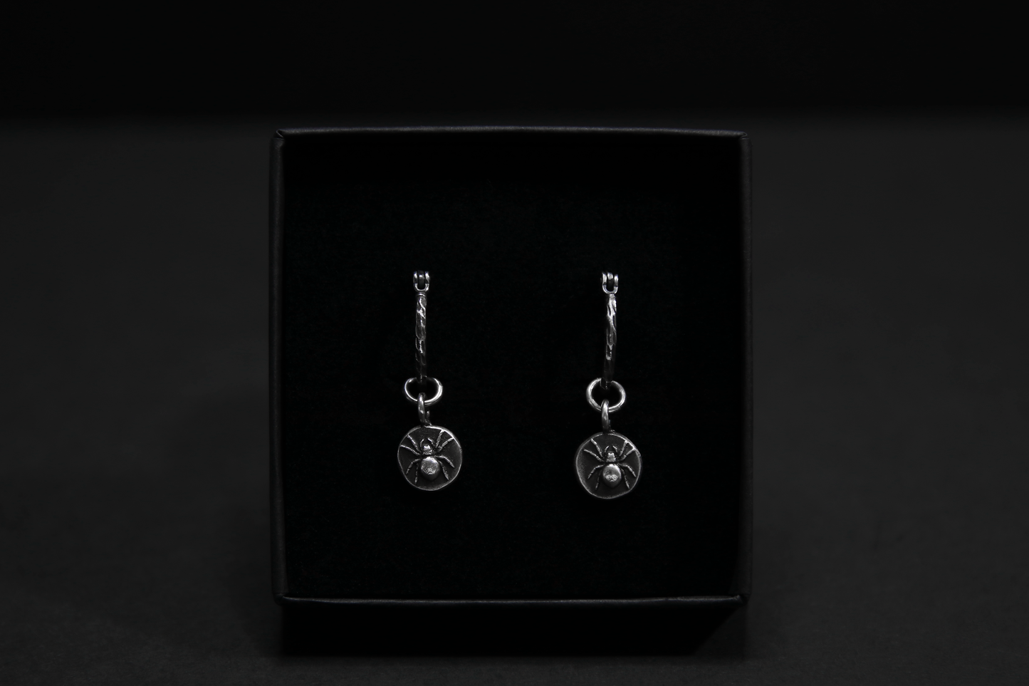 Sterling Silver Spider Earrings