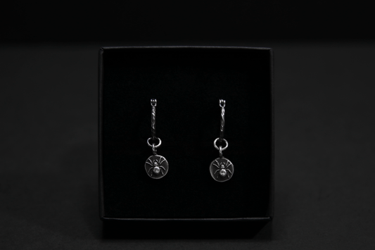 Sterling Silver Spider Earrings