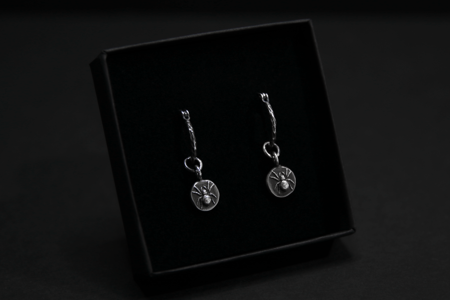Sterling Silver Spider Earrings