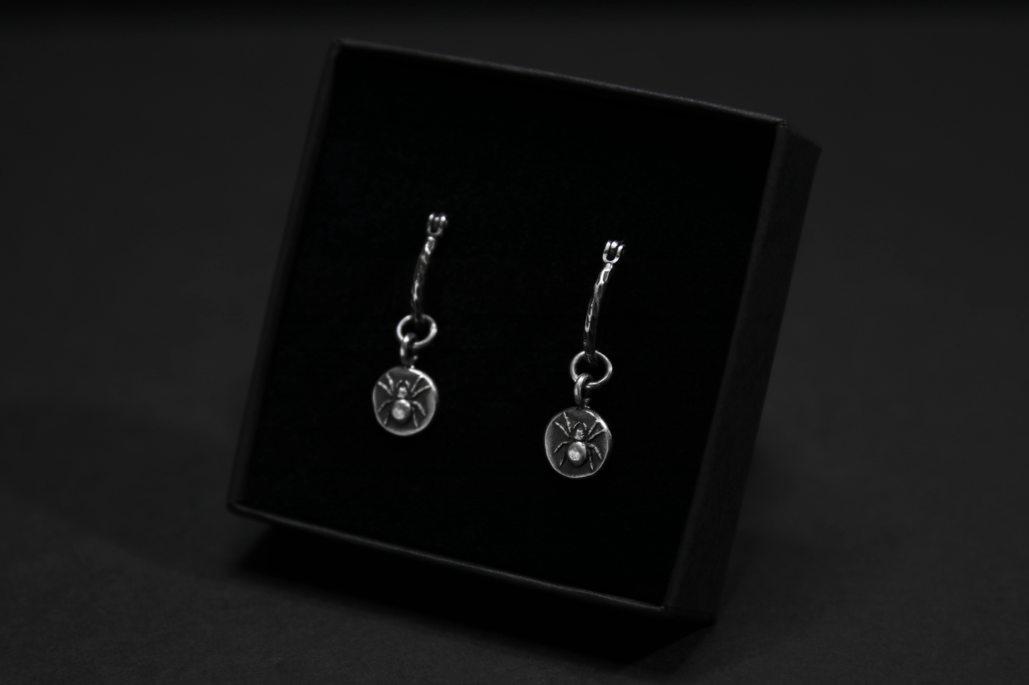 Sterling Silver Spider Earrings