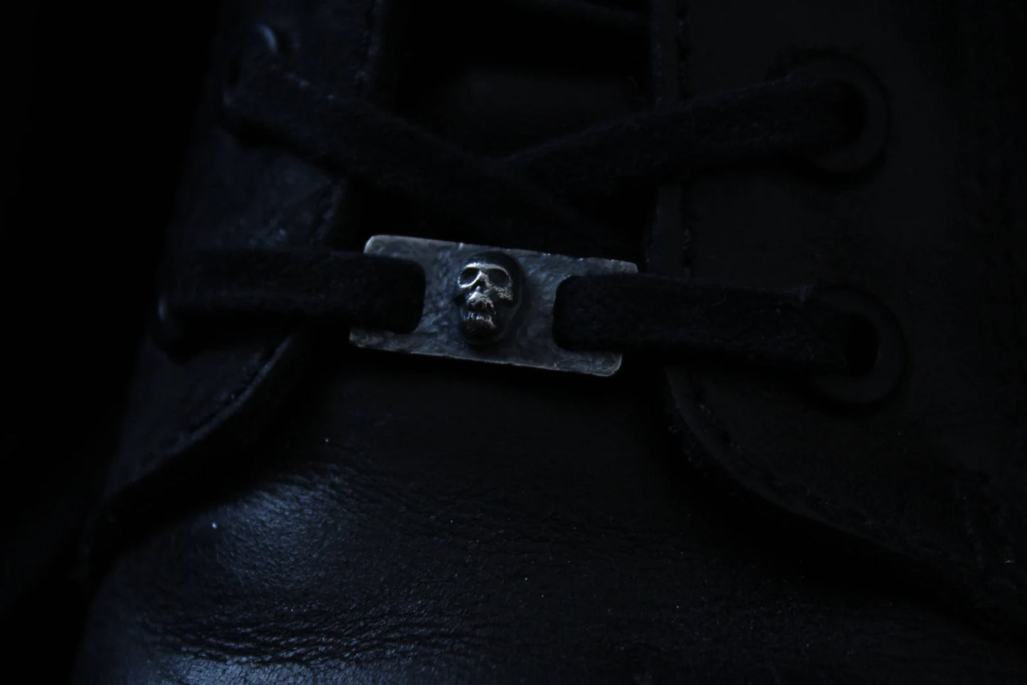 Silver Skull Shoe Lace Buckles