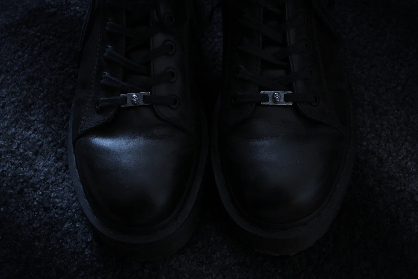 Silver Skull Shoe Lace Buckles