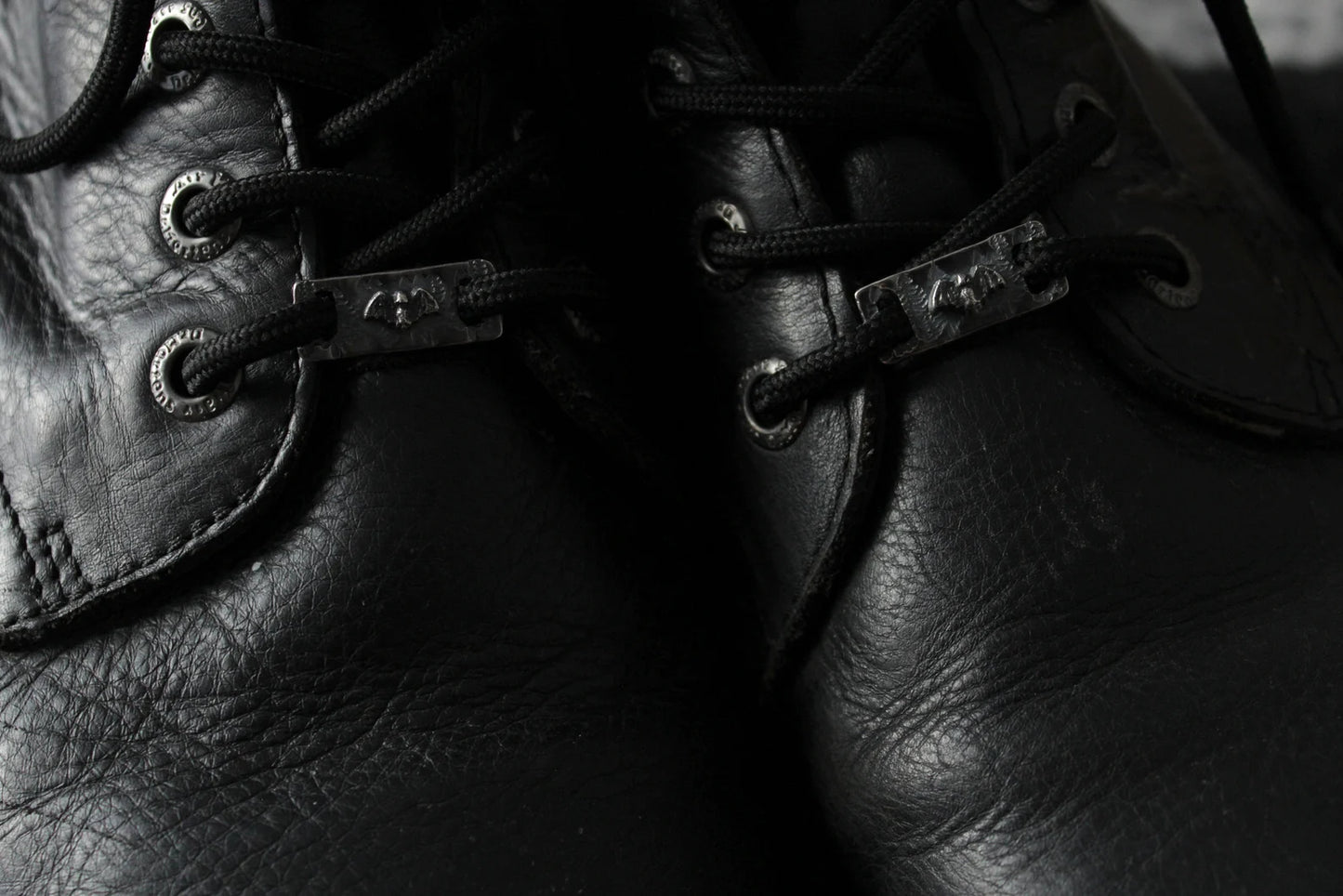 Silver Bat Shoe Lace Buckles